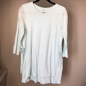 J.jill layered side tie tee